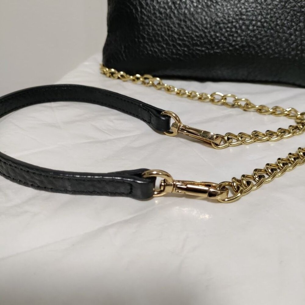 NWOT LODIS Borrego Emily Italian Leather 5 in 1 Convertible Crossbody Bag Black - Picture 10 of 13
